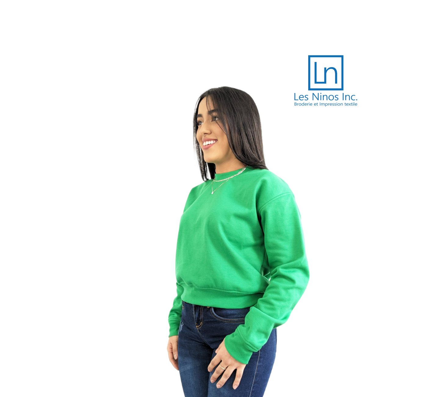 Crewneck court pour femmes
