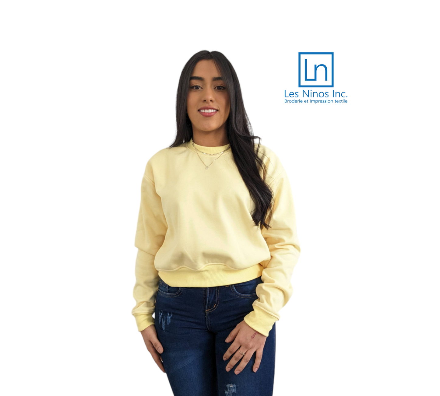 Crewneck court pour femmes