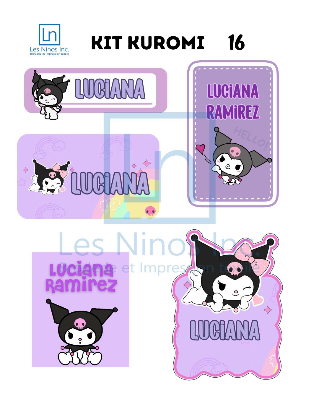 Étiquettes personnalisées pour enfant