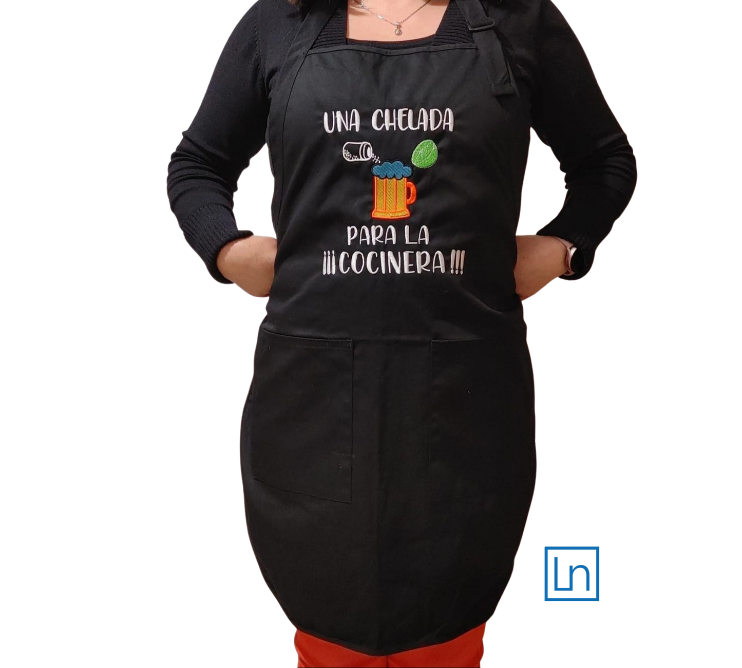 Tablier Brodé Una Chelada para la cocinera