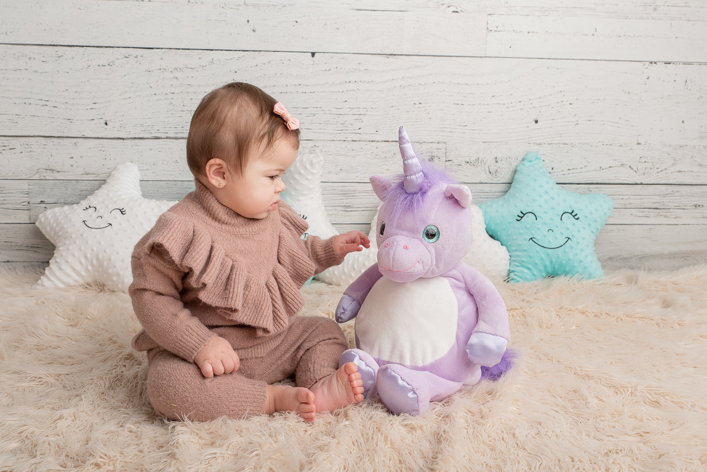 Licorne - Peluche unique personnalisé Brodé avec donnes de nais