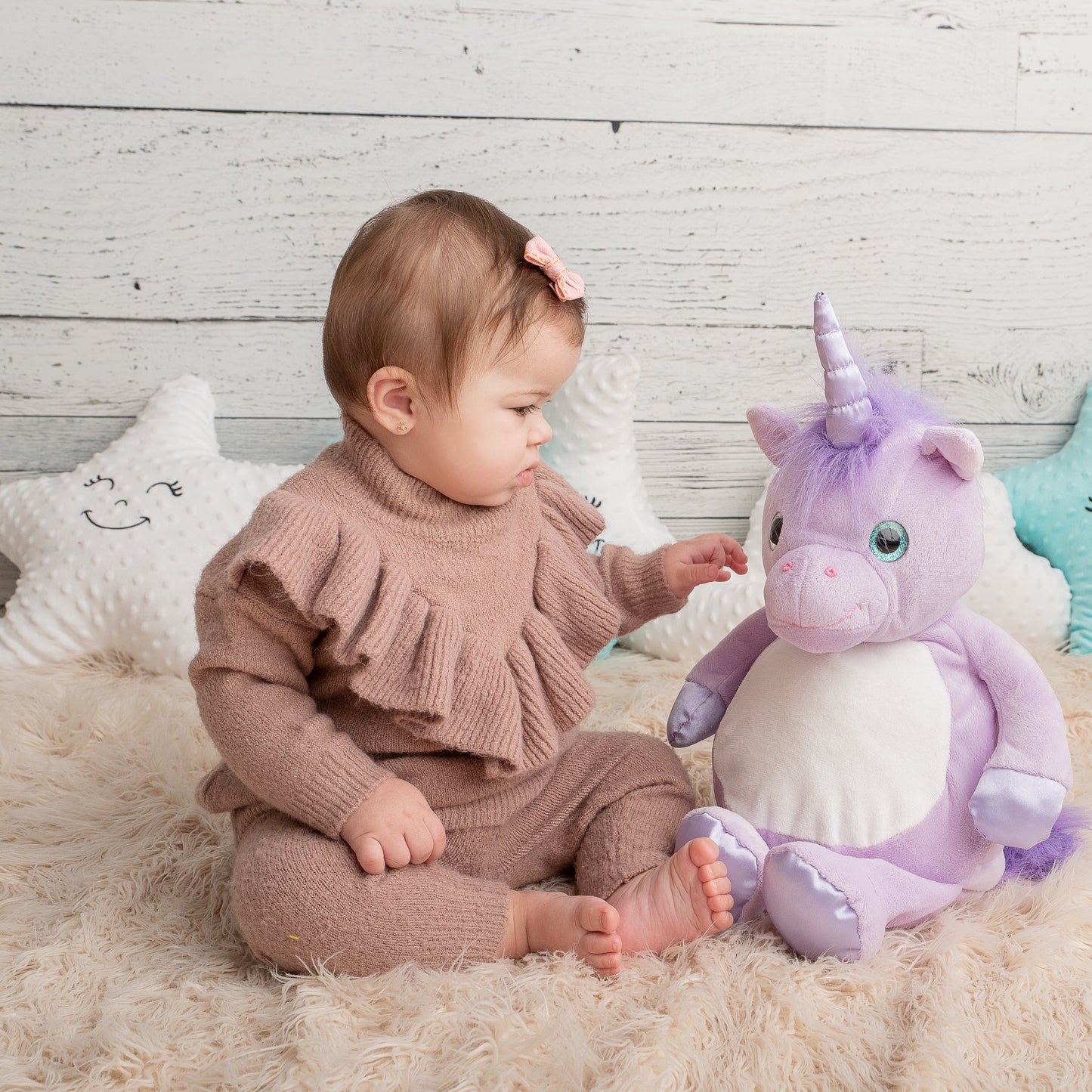 Licorne - Peluche unique personnalisé Brodé avec donnes de nais