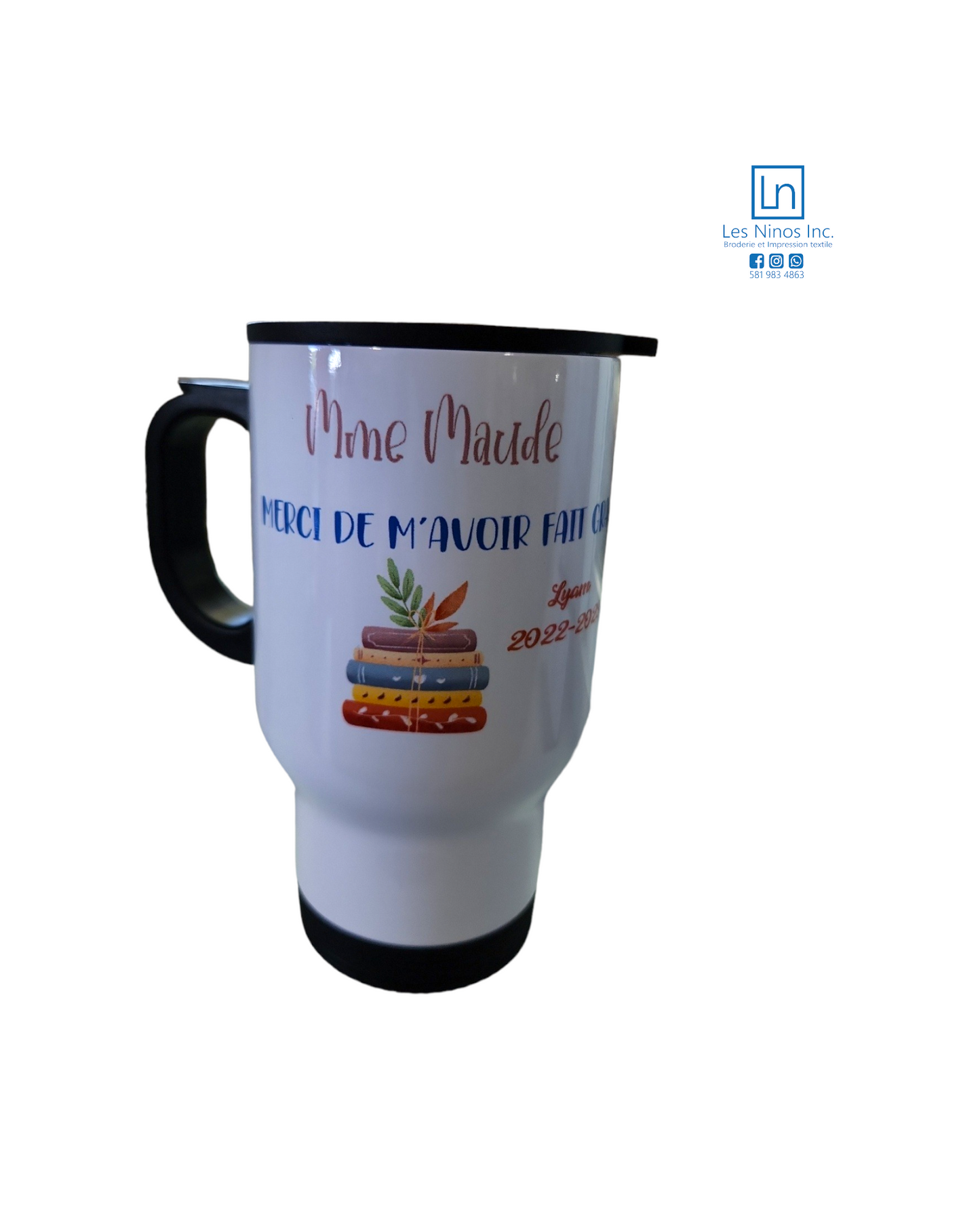 Tasse de voyage Merci de m'avoir fait grandir