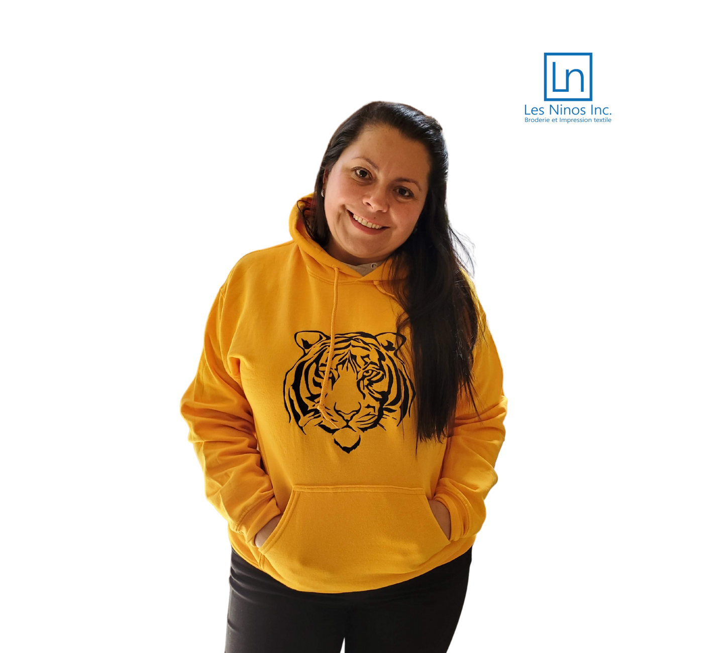 Hoodies Brodé Desing Tigre
