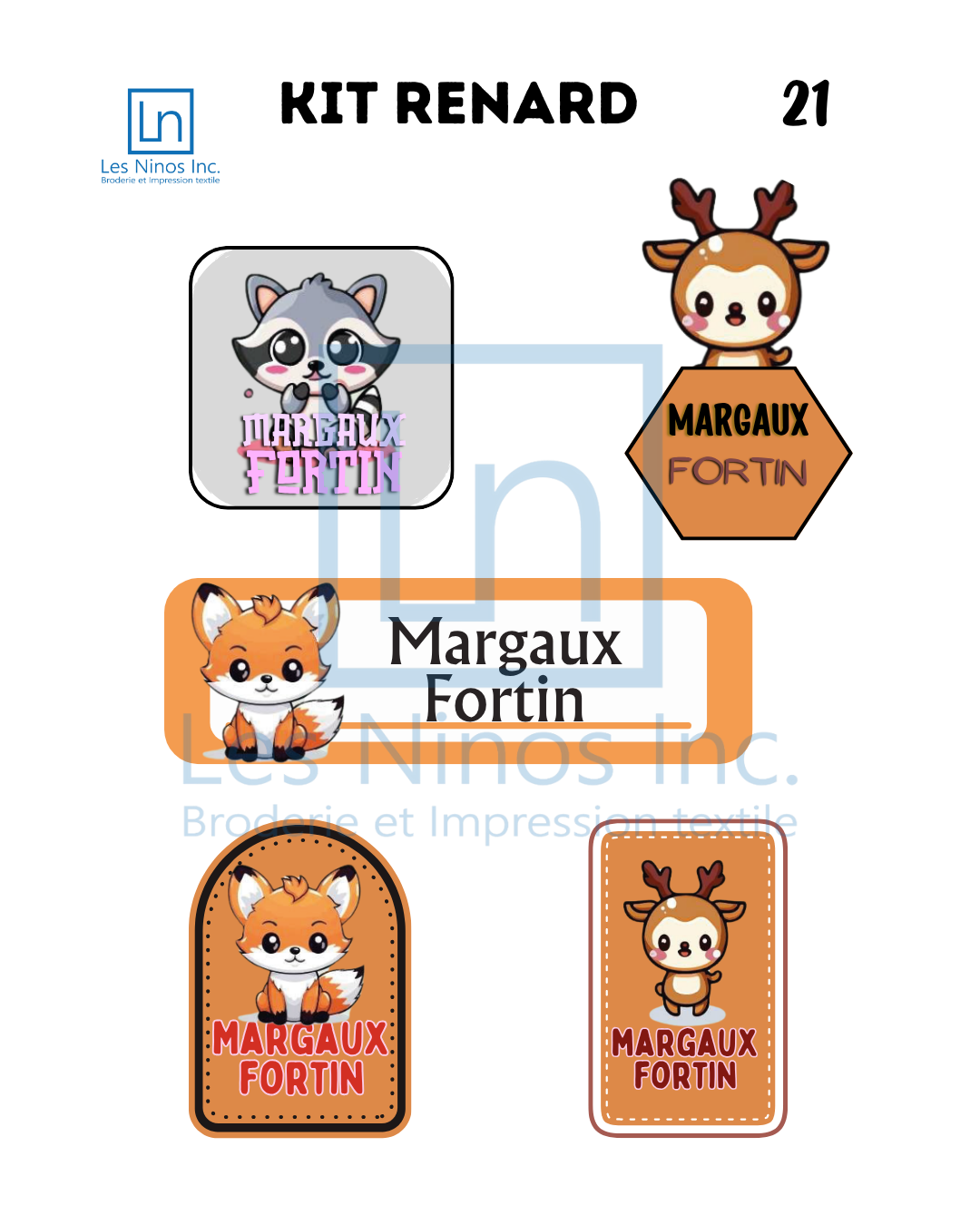 Étiquettes personnalisées pour enfant