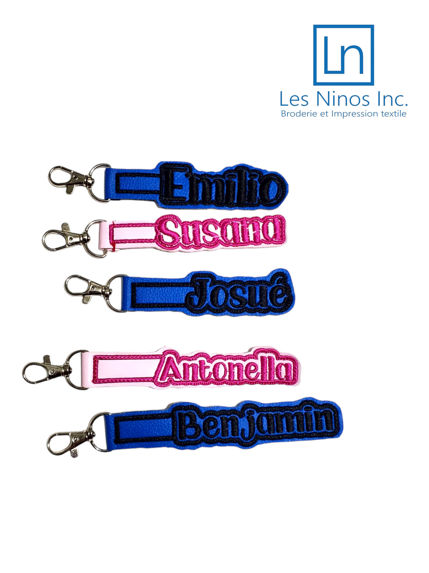 Porte-clés brodé pour le sac d'école