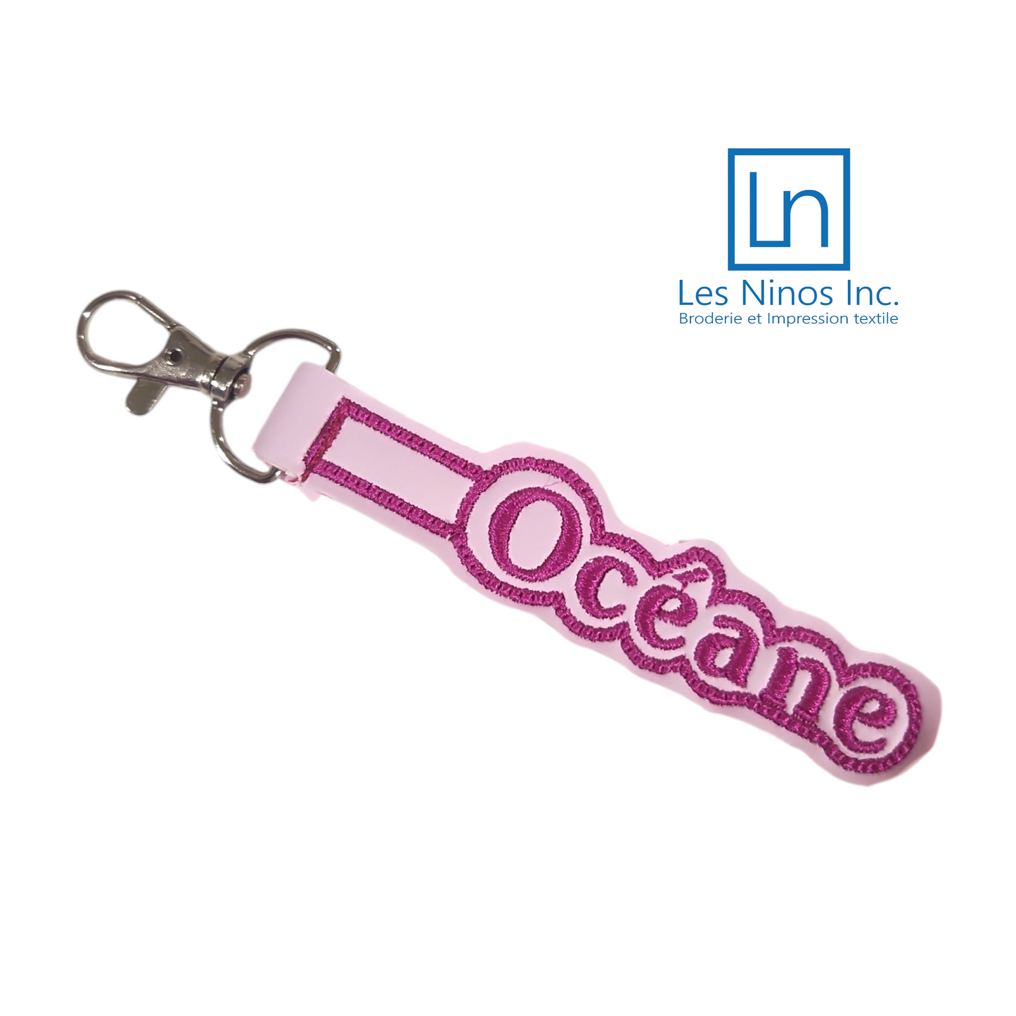 Porte-clés brodé pret a partir