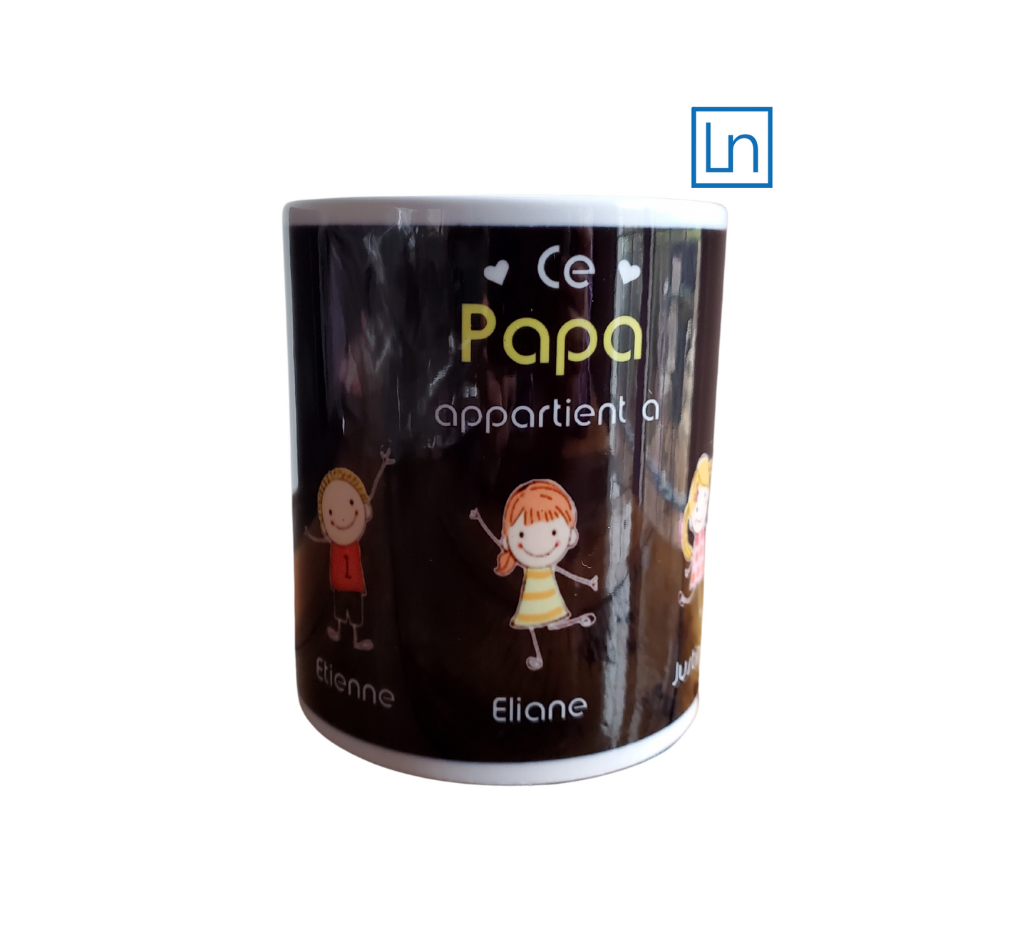 Tasse personnalisée Ce papa appartient a