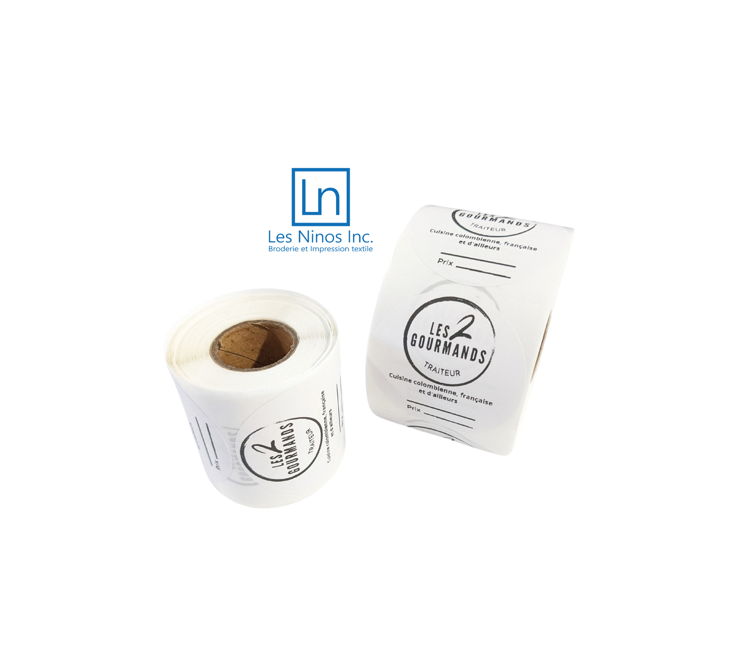 Étiquettes d'entreprise design couleur noire