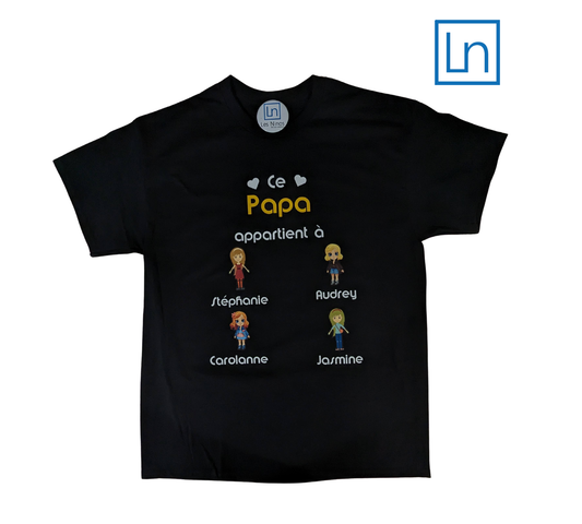 T-shirt « Ce papa appartient à »
