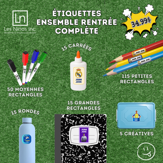 Étiquettes Ensemble Rentrée complète