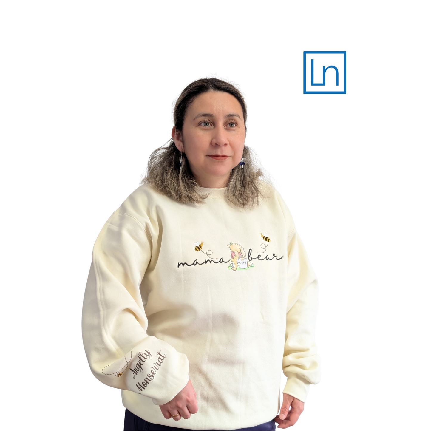Crewneck Brodé Mama ours