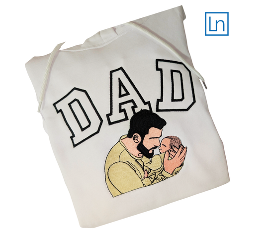Coton ouaté à capuchon personnalisé – Style DAD avec photo