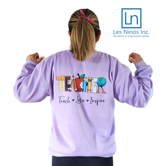 Crewneck Brodé et imprimé Teacher